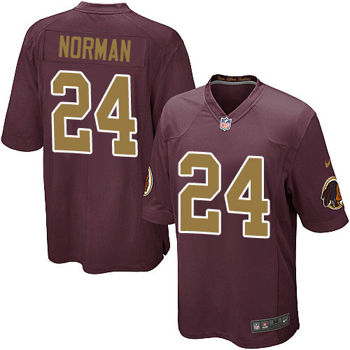 Men's Game Josh Norman Nike Jersey Burgundy Red Alternate - #24 80th Anniversary NFL Washington Redskins